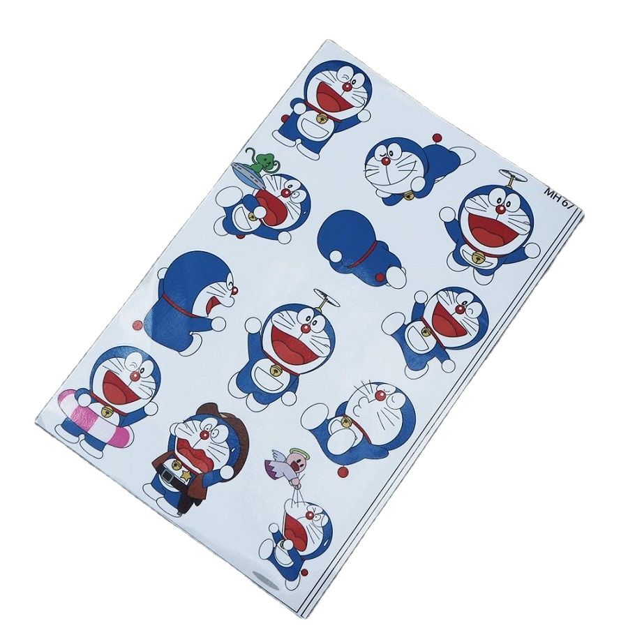 Tem TRANG TRÍ XE MÁY, BA LO, NÓN BẢO HIỂM, VẬT DỤNG MẪU MÃ HOẠT HÌNH CHÚ MÈO DOREMON (mẫu 2)