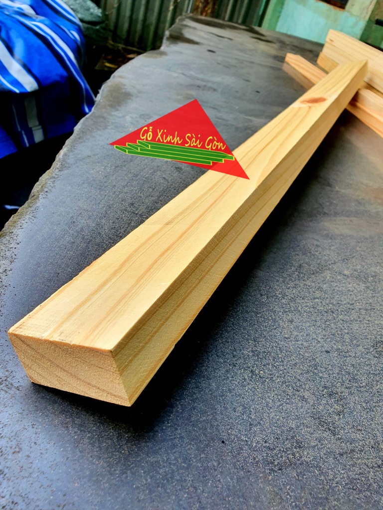 Combo 4 thanh gỗ thông vuông 3x5cm, dài 1m