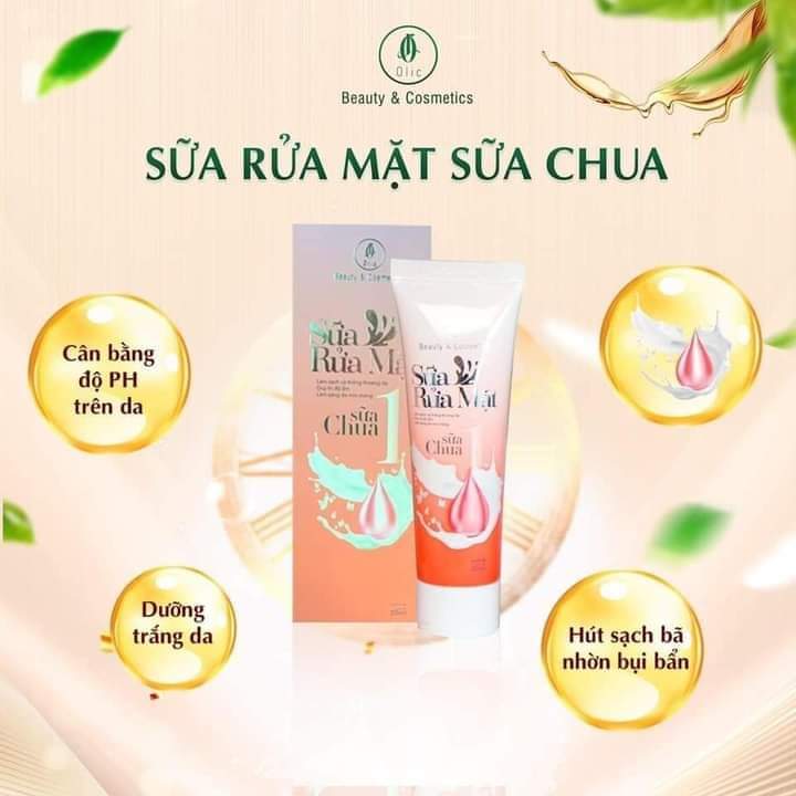 Sữa rửa mặt trắng da sữa chua làm sạch da Olic chính hãng