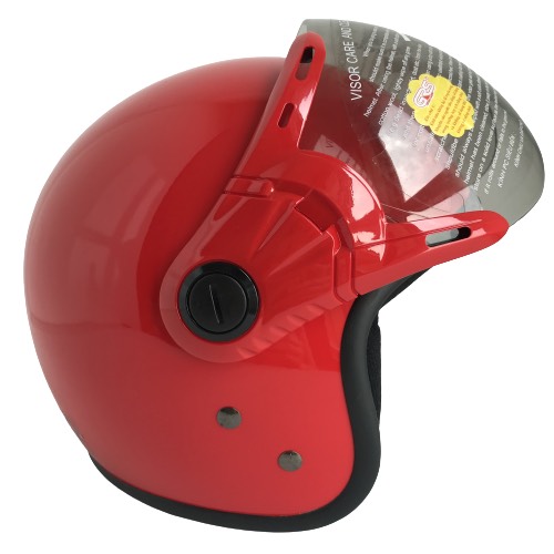 Mũ bảo hiểm trùm 3/4 đầu kính chống lóa cao cấp - GRS A368K Đỏ bóng - Vòng đầu 56-58cm - Hàng chính hãng - Bảo hành 12 tháng