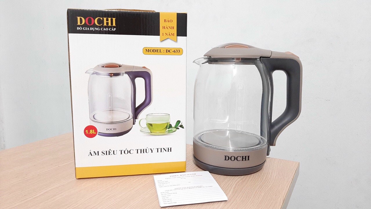 Ấm siêu tốc thủy tinh Dochi DC-633