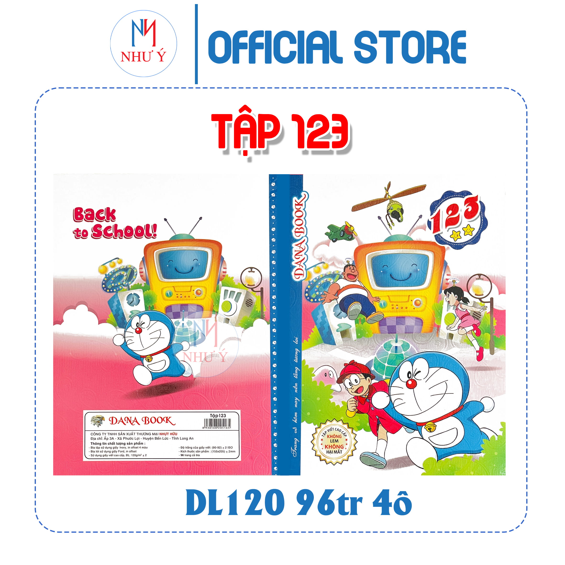 Tập Học Sinh 96 trang ABC DL 80 (4 ô ly - 5 ô ly)