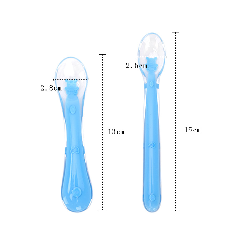 Cặp thìa silicon cao cấp đầu mềm cho bé. Thìa ăn dặm cho bé