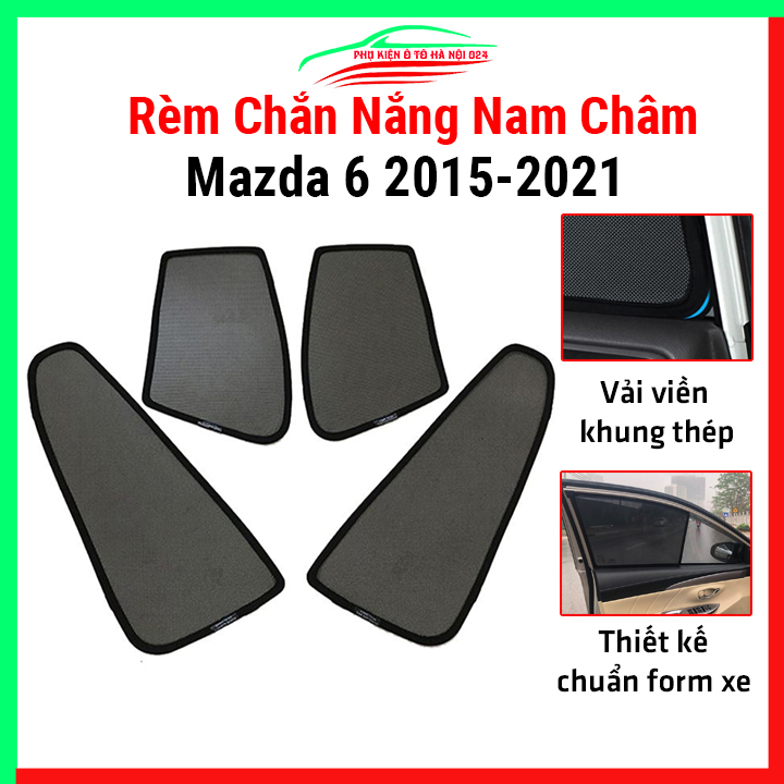 Bộ rèm che nắng ô tô nam châm theo xe MAZDA 6 2015-2021 chắn nắng tốt, lắp đặt đơn giản, tiện lợi