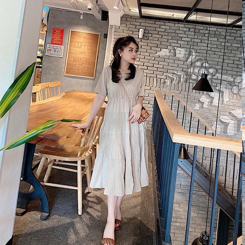 Đầm Suông Đi Tiệc - Váy Suông Thiết Kế Ngắn Tay Freesize Bầu Mặc Cũng Xinh 