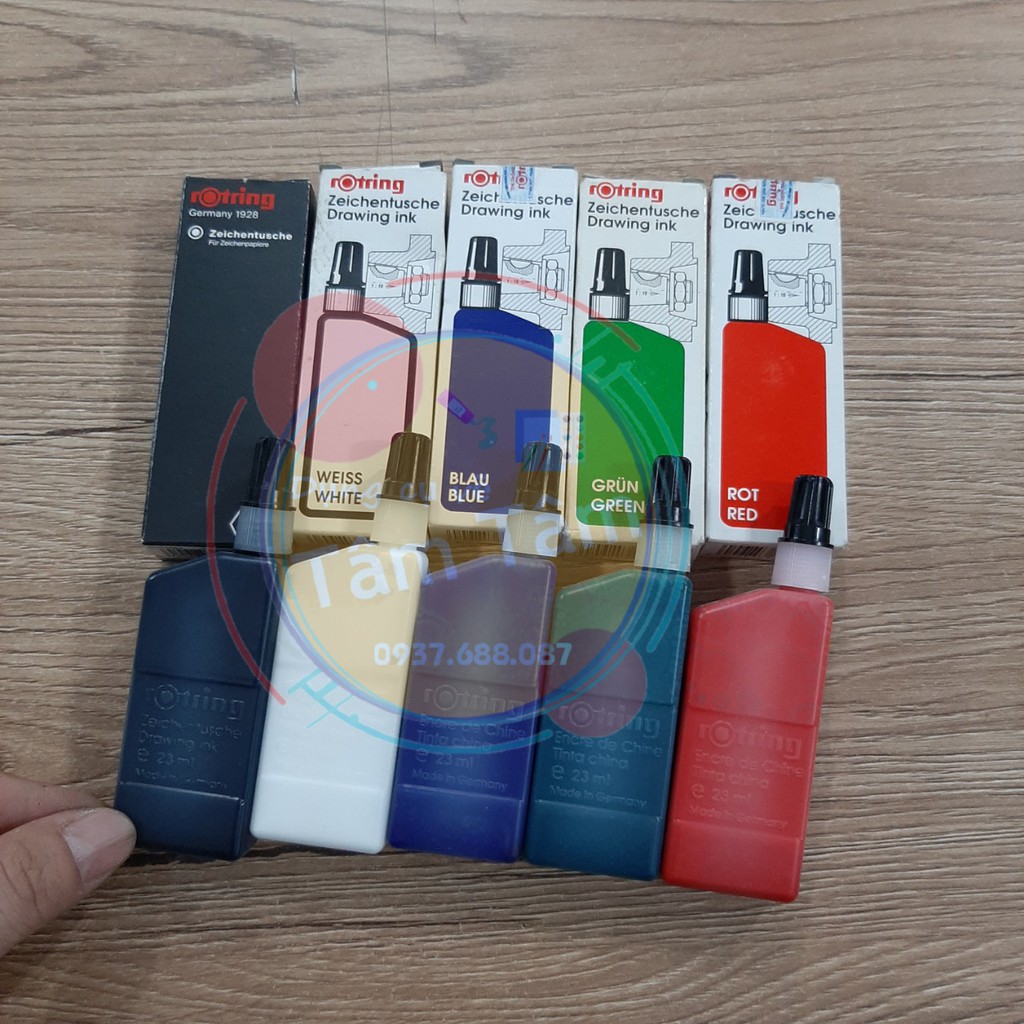 Mực Roting / mực châm dùng cho bút kim vẽ kỹ thuật Rotring Isograph Ink