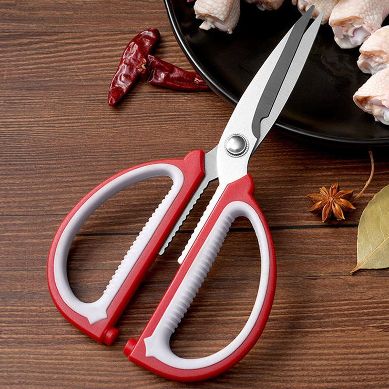 Kéo bếp đa năng cán nhựa đỏ