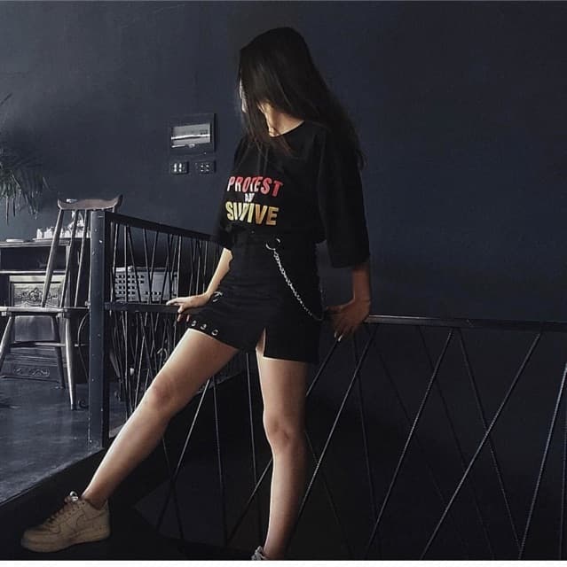 CHÂN VÁY NỮ -CHÂN VÁY PHỐI XÍCH CỰC CHẤT
