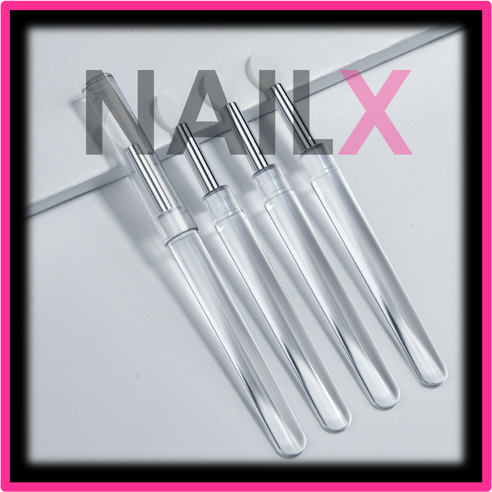 Cọ silicon chà tráng gương, chà bột gương đầu silicon