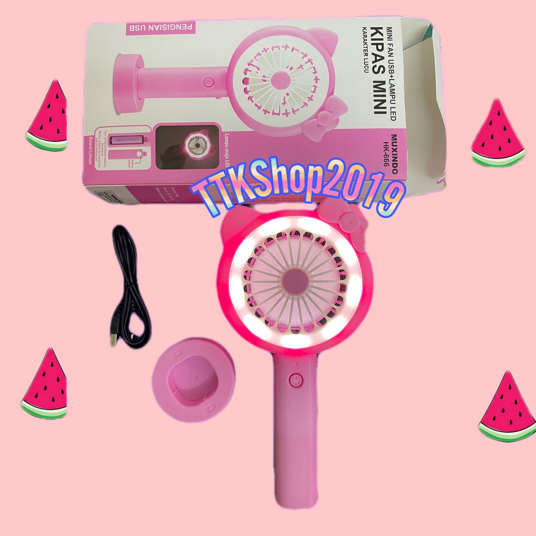 Portable fan mini enclosed led rechargeable battery included TTKShop2019