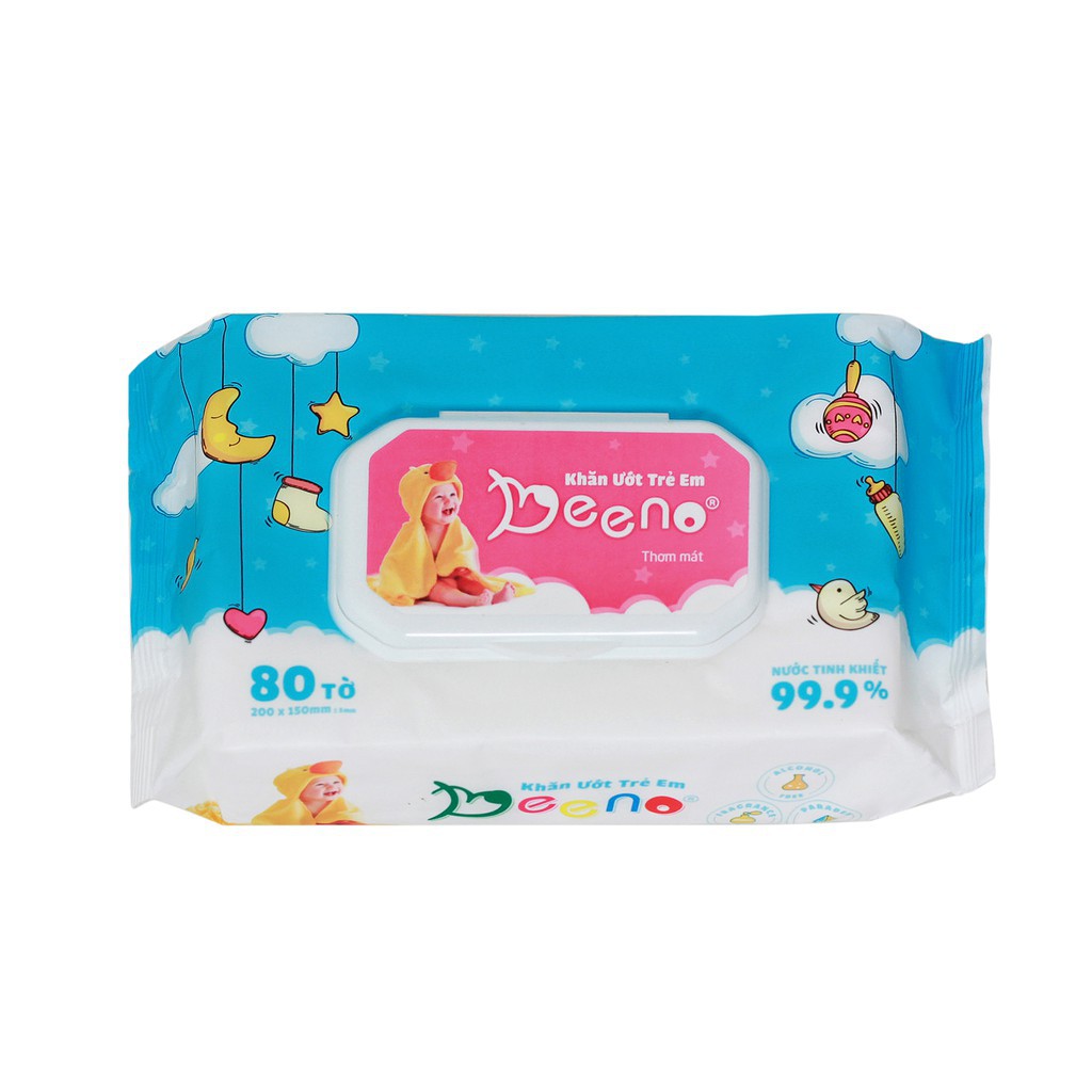 [HCM]1 Gói Khăn Ướt Em Bé BEENO 80 Tờ .