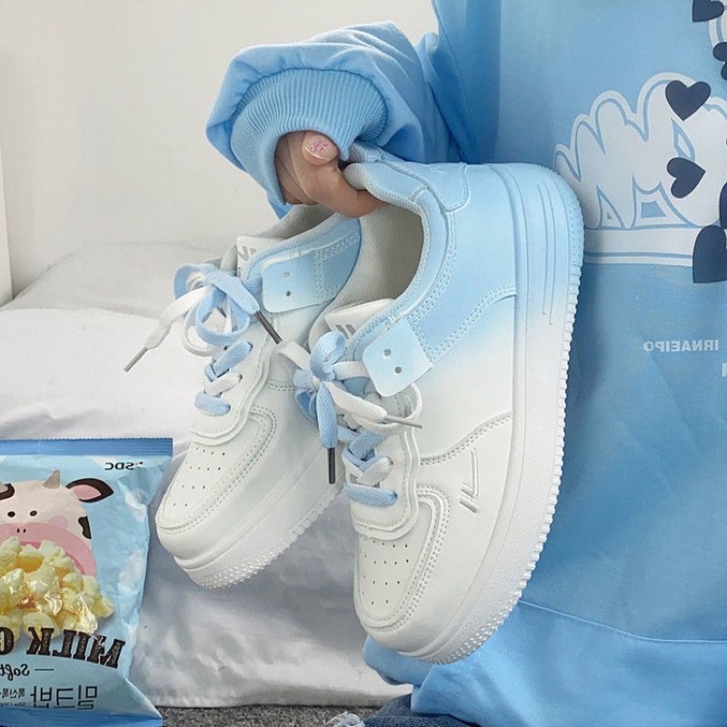 Giày thể thao nữ độn đế màu trắng full đủ size 36 - 39 - MixASale
