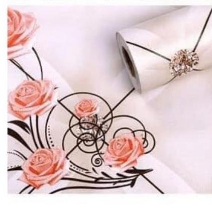 10m giấy dán tường sẵn keo hoa hồng ruby khổ 45cm