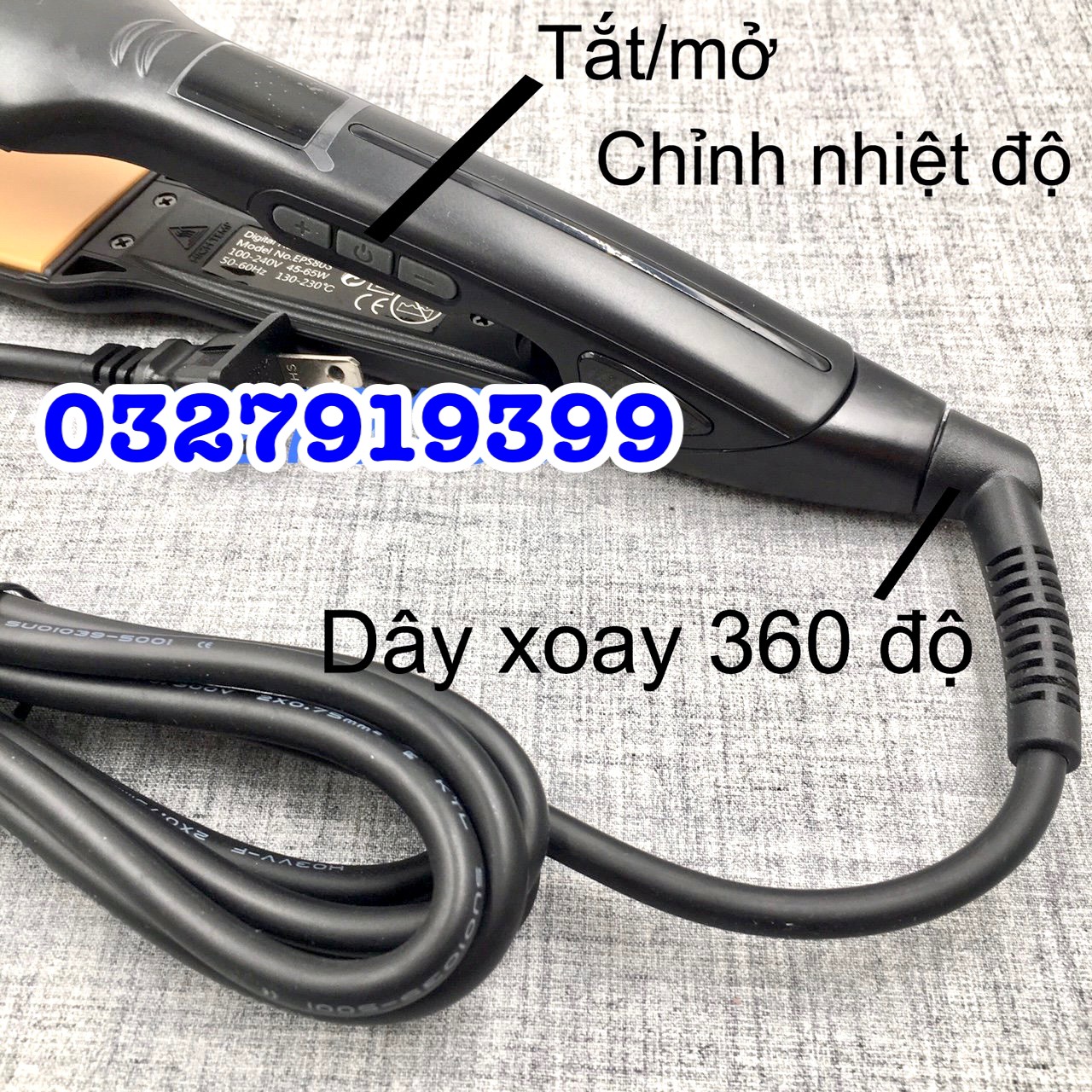 Máy Duỗi Tóc Cao Cấp JADEEMPRESS 802 Bản Trung 3.5cm Chống Dính Ceramic Màn Hình LCD Tiện Dụng Cho Làm Thẳng Uốn Xoăn Cụp