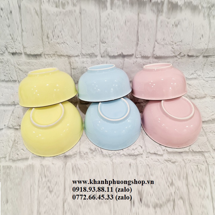 bộ chén sứ màu pastel đẹp - bộ chén sứ màu