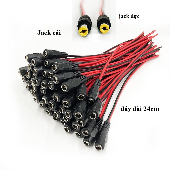 Dây Nguồn có Jack DC 5.5x2.1mm - 2 cặp Đực + cái