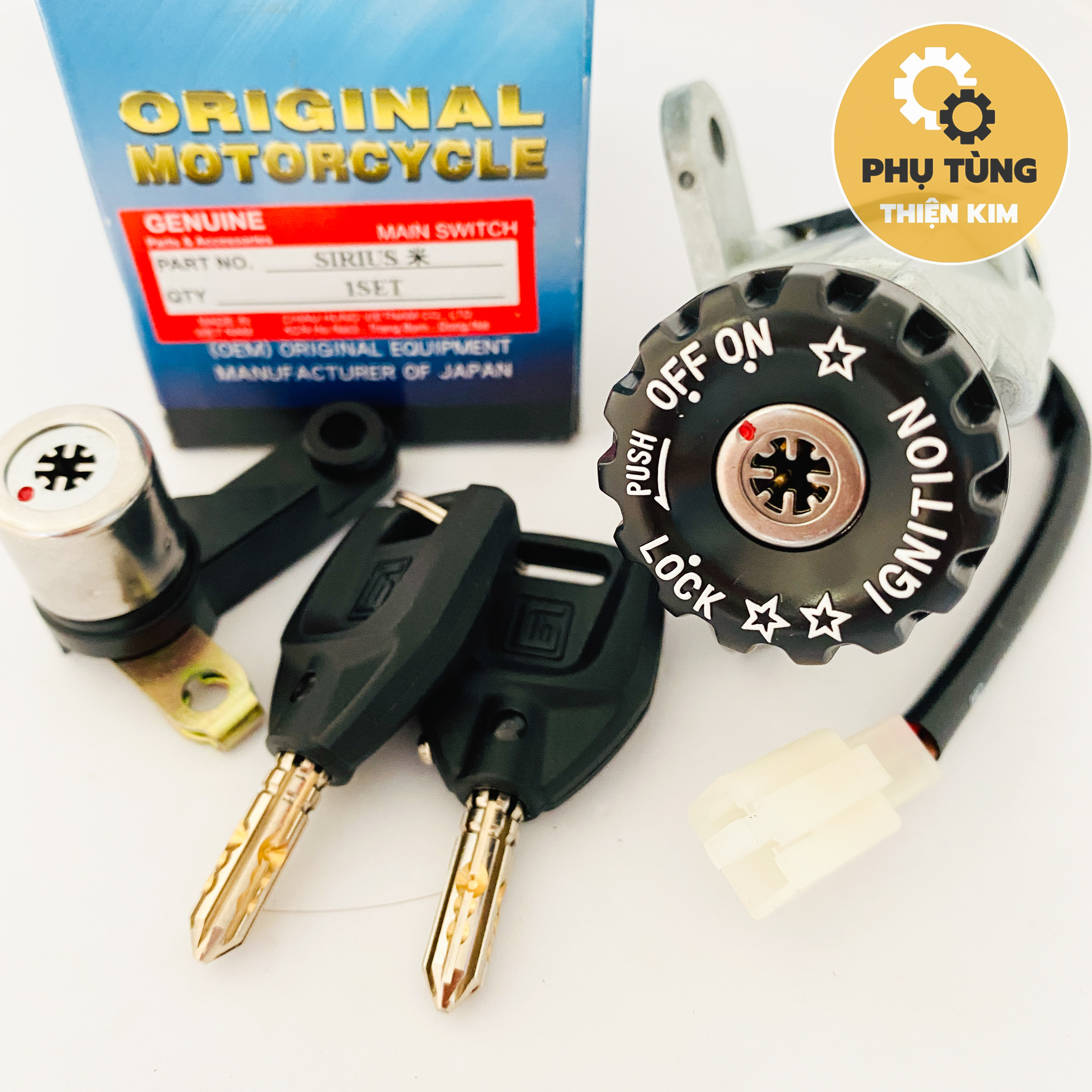 Ổ khóa chống trộm yamaha sirius 2 dây đời 2006 đến 2014 loại 8 cạnh