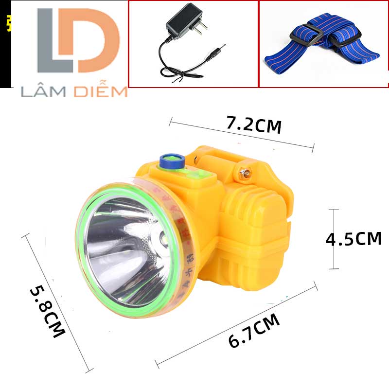 Đèn pin sạc đội đầu led siêu sáng 3 chế PL 521