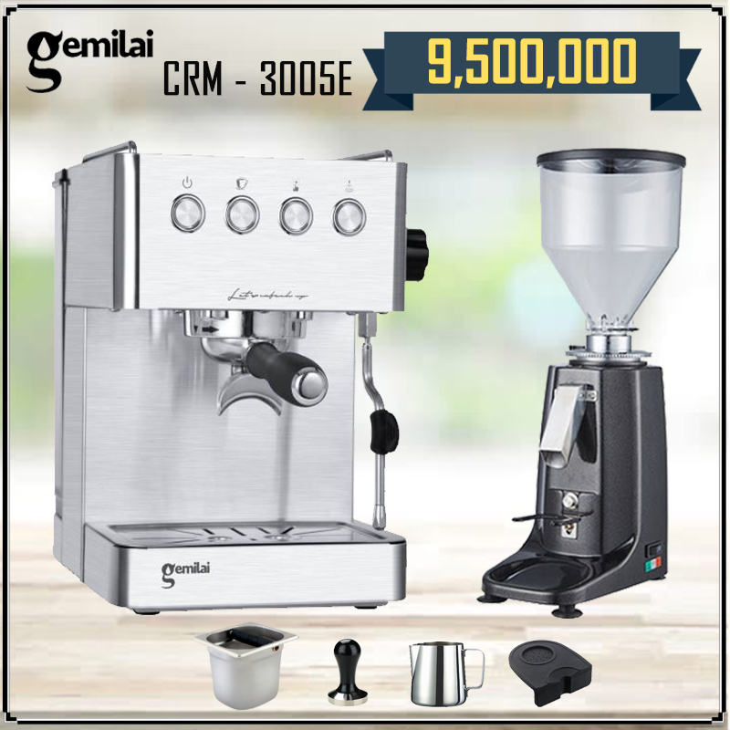 Máy Pha Cà Phê GEMILAI CRM 3149 - Phiên Bản Cao Cấp, Dual Boiler 1000ml, Màn Hình LCD Điều Chỉnh PID