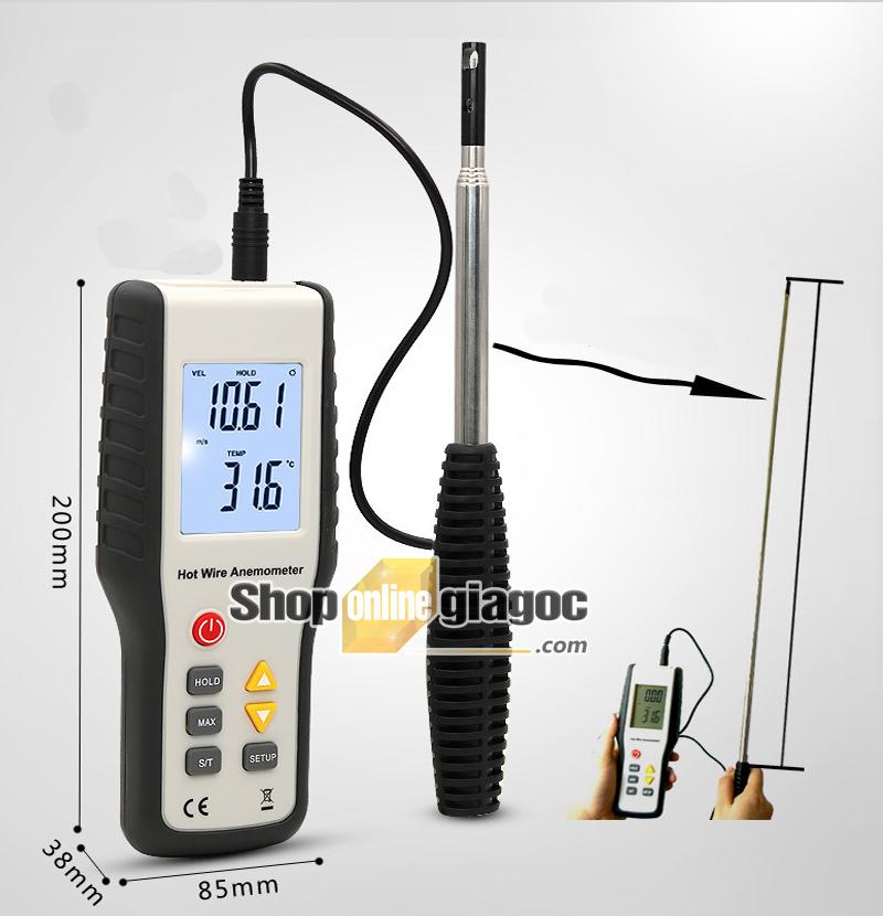 [HCM] Máy Đo Tốc Độ Lưu Lượng Gió Nhiệt Độ Gió HT9829