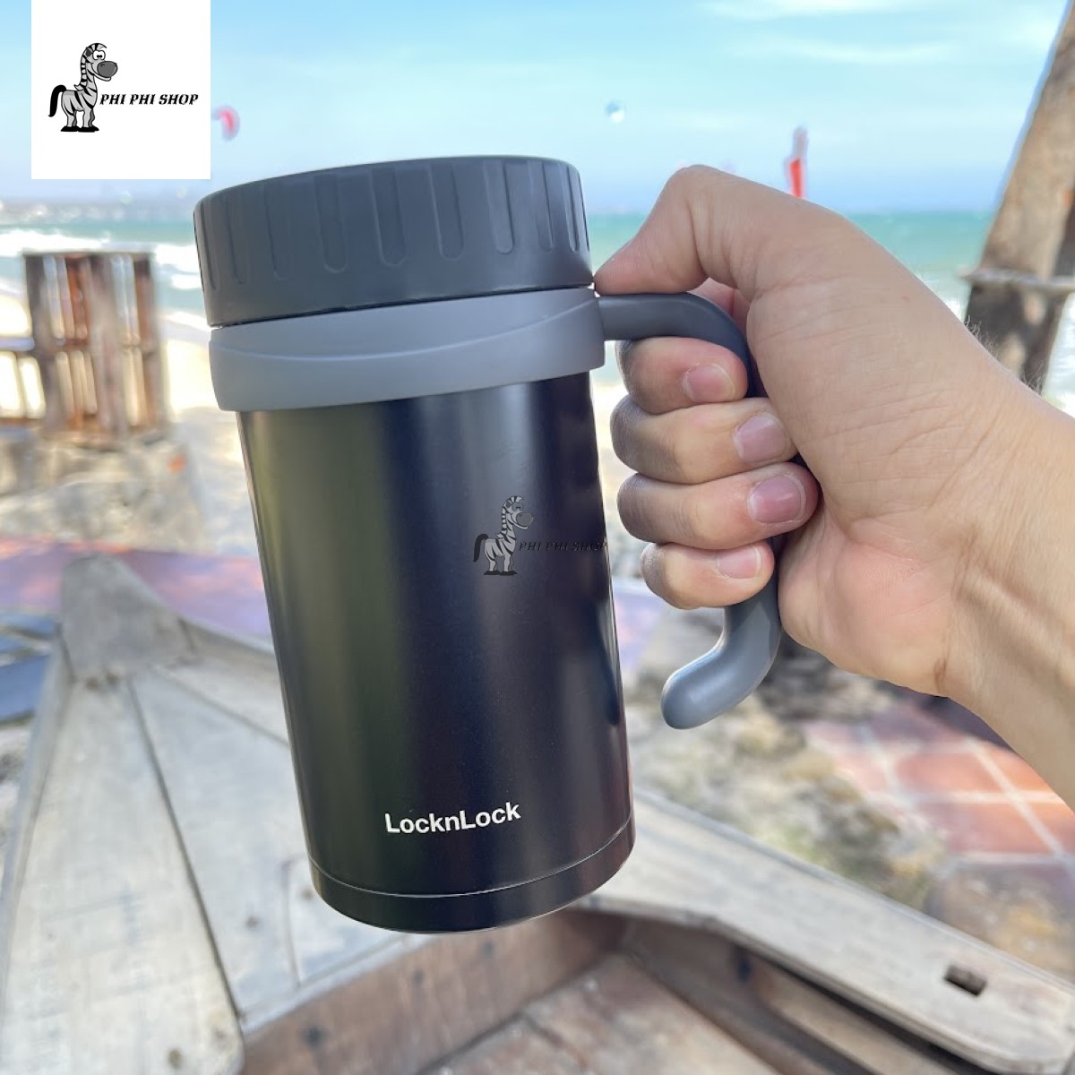[HCM]Ly giữ nhiệt LocknLock Basic Table Mug 500ml LHC9002 nắp vặn kín tối ưu