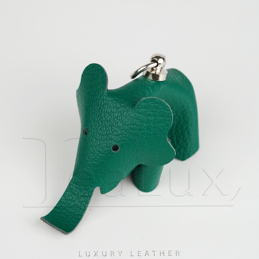 Móc Khóa Trang Trí Da Thật Hình Con Voi LEALUX ELEPHANT