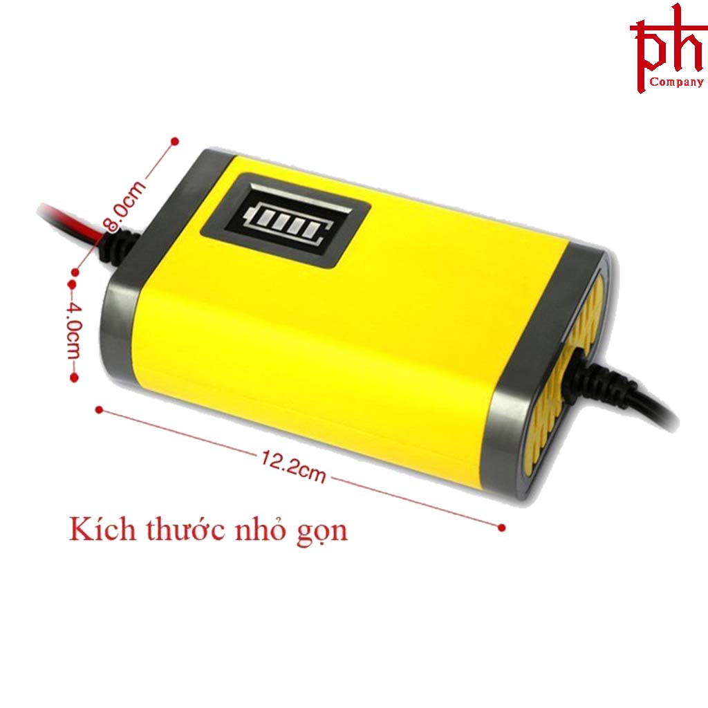Bộ Sạc Bình Acquy 12V-2A Tự Ngắt-PHS