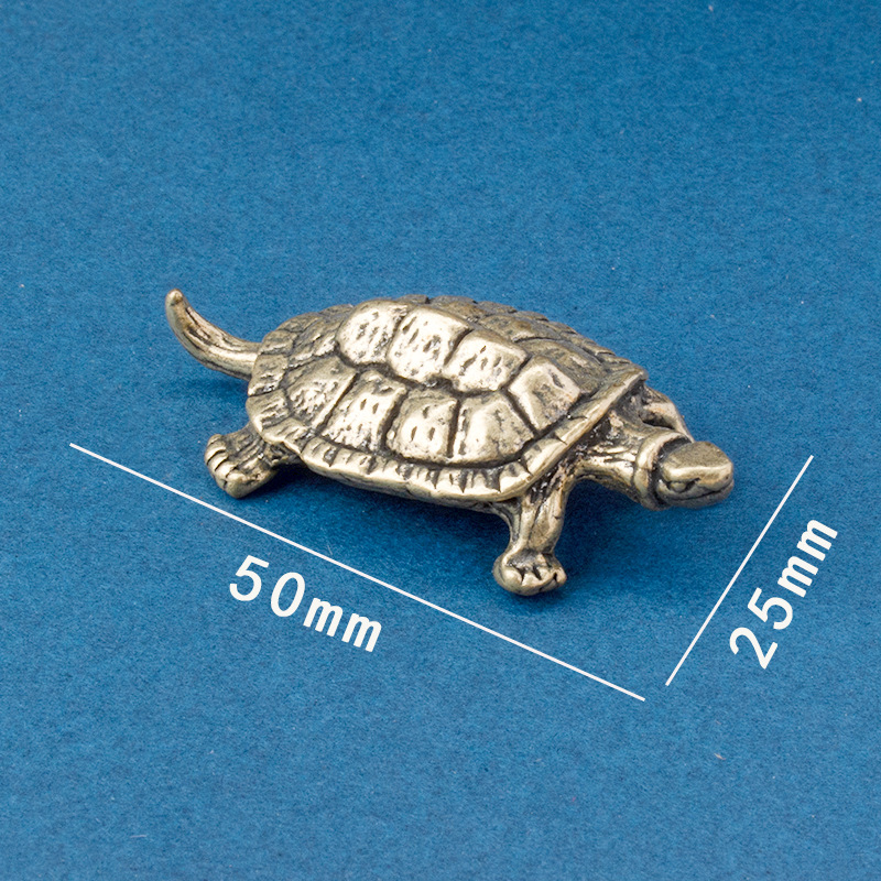 Tượng Nhỏ Bằng Đồng Hình Rùa (Kích Thước: 5.5 x 1.6cm)