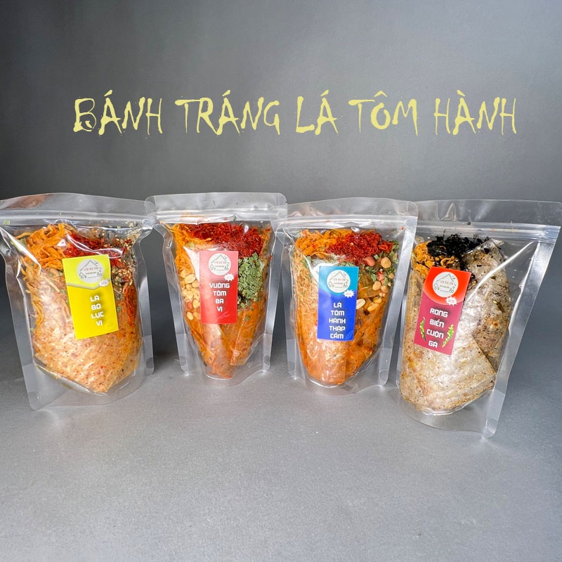 Bánh tráng trộn mix vị topping đa dạng, bánh tráng tự trộn 100g - Tiệm tạp hóa tháng năm