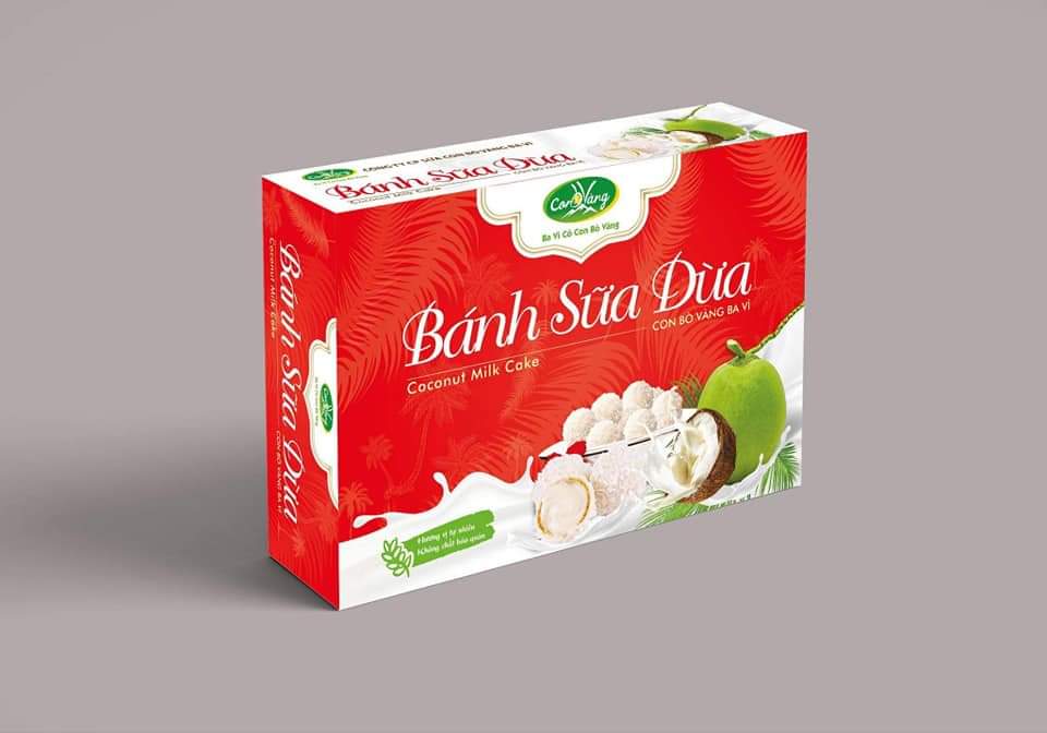 [HCM]Bánh sữa dừa non con bò vàng 250gr