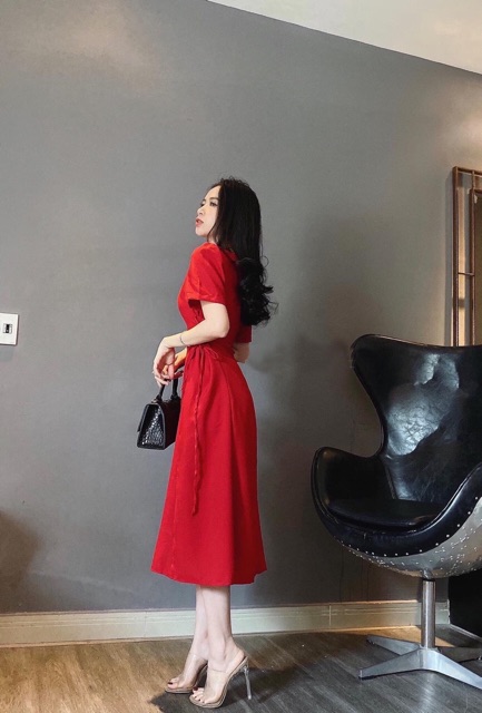 Đầm đan dây eo 8 màu