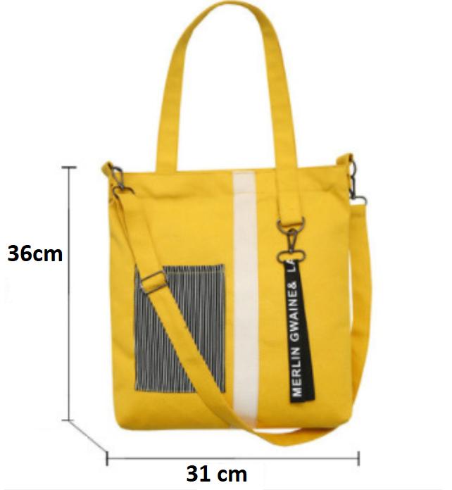 [Bán Sỉ] Túi Tote Nữ Phối Sọc Phong Cách Hàn Quốc AloWatch