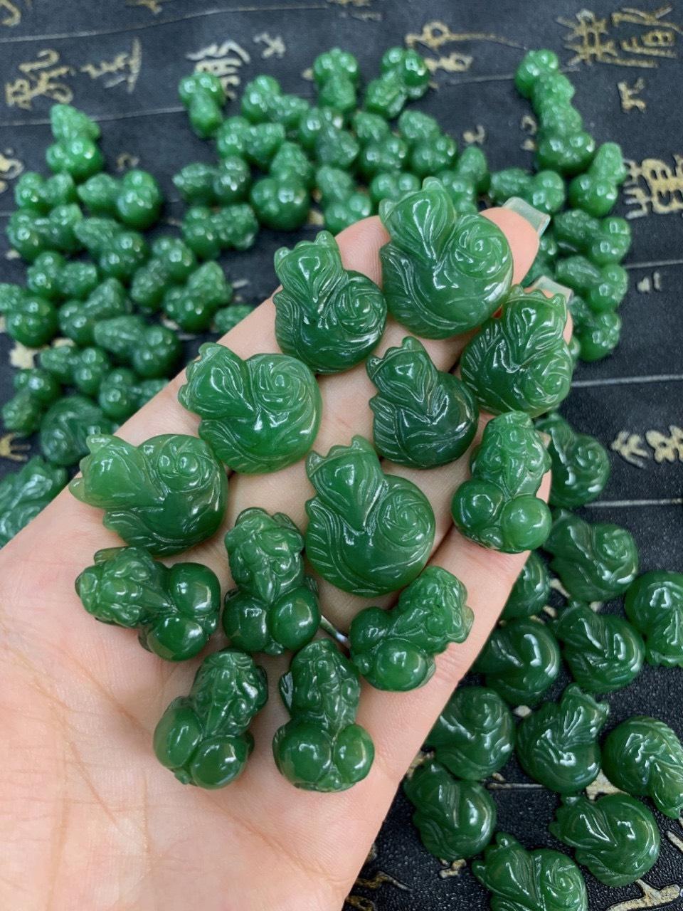 [ Phụ Kiện Mix Nhẫn ] Tỳ Hưu Đá Ngọc Bích Chuyên Làm Nhẫn Phong Thủy -  Kim Tiền Jewelry - HÀNG THỦ CÔNG