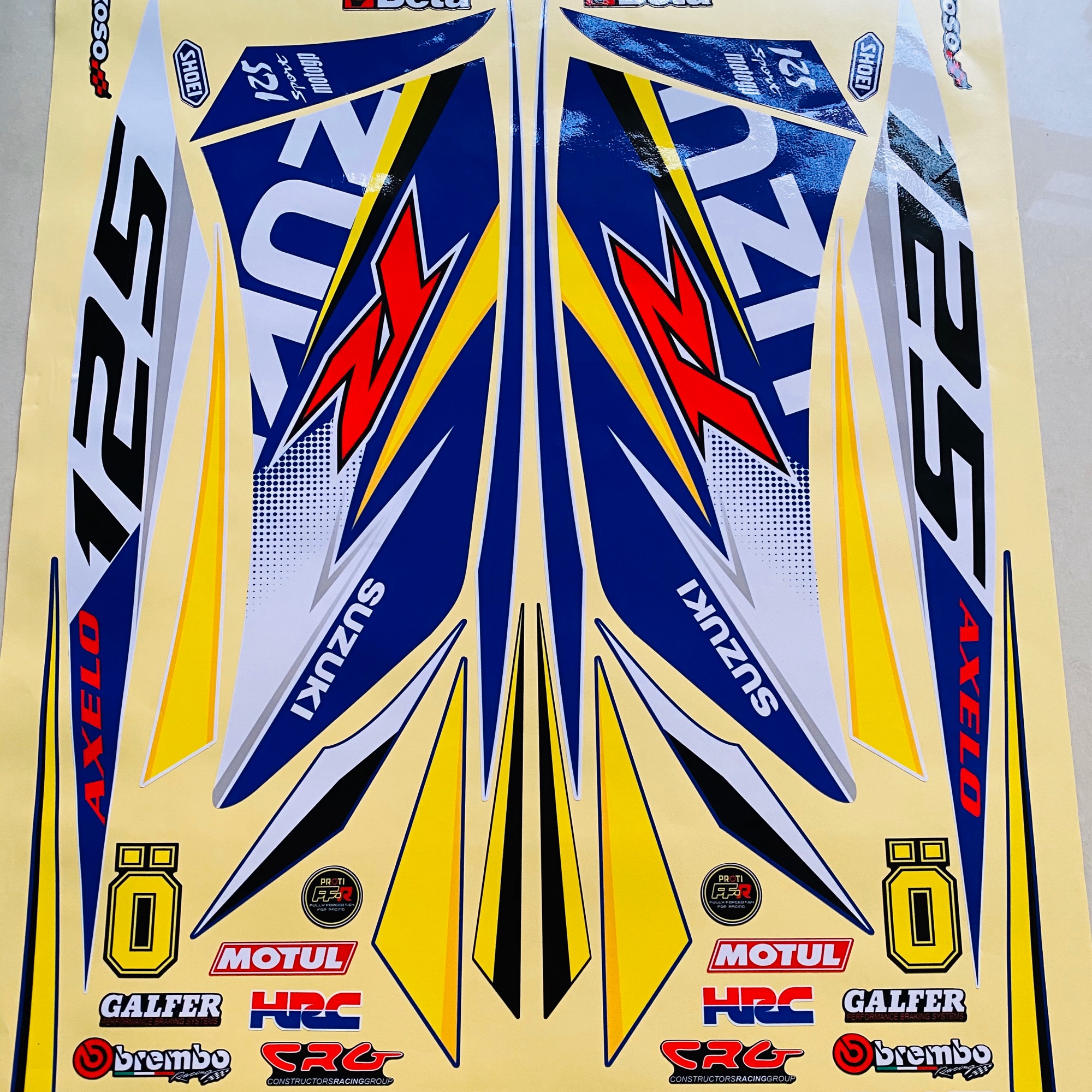 [ QUÍ KHÁCH VUI LÒNG MANG TEM RA TIỆM CHO THỢ DÁN] TEM RỜI Axelo R 2019 trắng xanhđế vàng