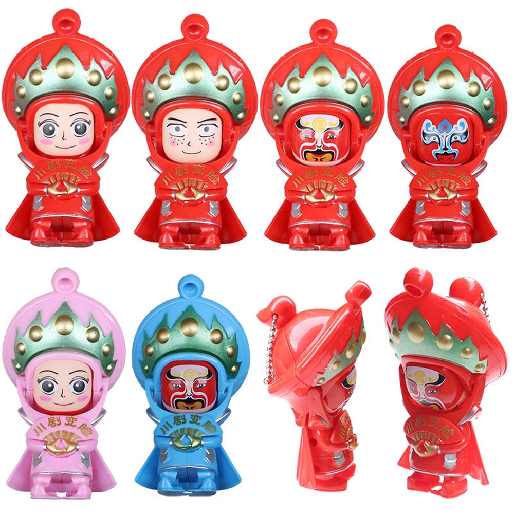 Móc khóa búp bê thay đổi khuôn mặt