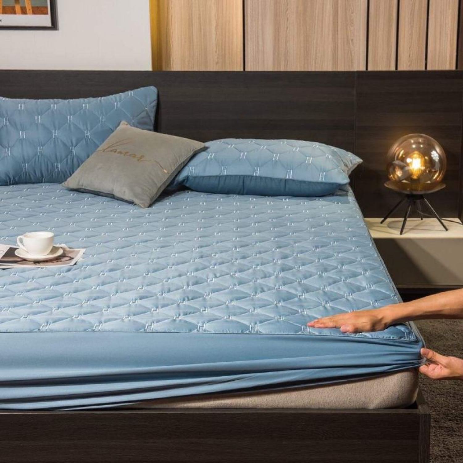 [ XẢ KHO ] GA LỤA SATEEN CAO CẤP TRẦN BÔNG 3 LỚP BO CHUN BỌC ĐỆM