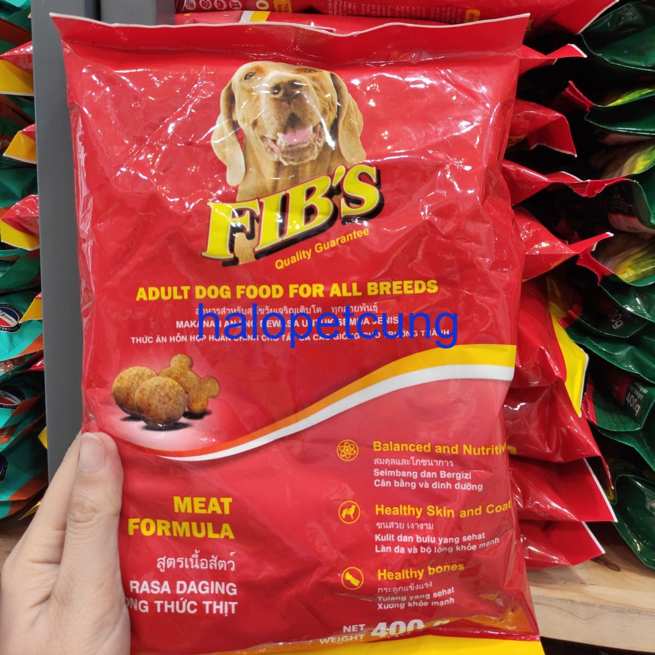 Thức Ăn Hạt Cho Chó Lớn Fib Gói 400g