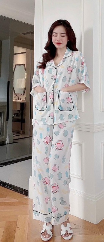 Nơi bán FREESIZE DƯỚI 65KG ĐỒ BỘ NỮ MẶC NHÀ MẶC NGỦ PYJAMA LỤA THÁI CÁNH DƠI QUẦN DÀI CAO CẤP ẢNH CHỤP THẬT 100%