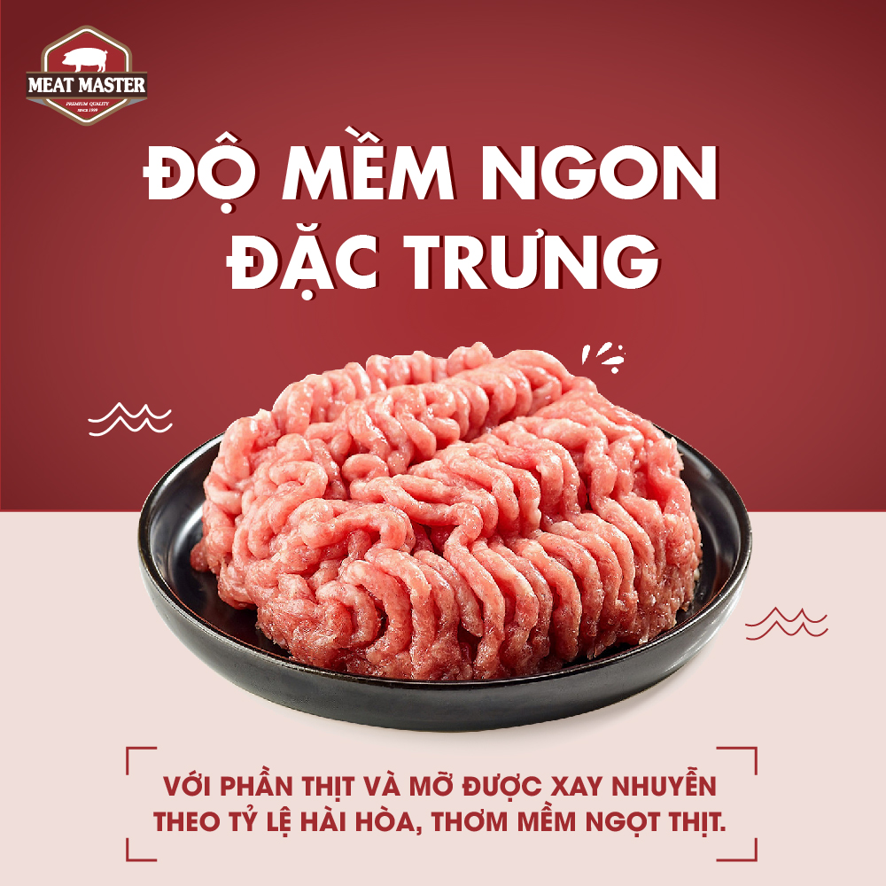 Thịt heo xay Meat Master ( 400 G ) - Thịt heo mát ngon, mềm mọng, ngọt thịt