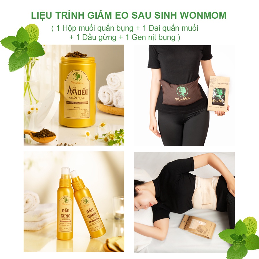 Bộ ở cữ căn bản Wonmom (1 Liệu trình giảm eo + 1 Cốt nghệ + 1 Kem nghệ tươi)