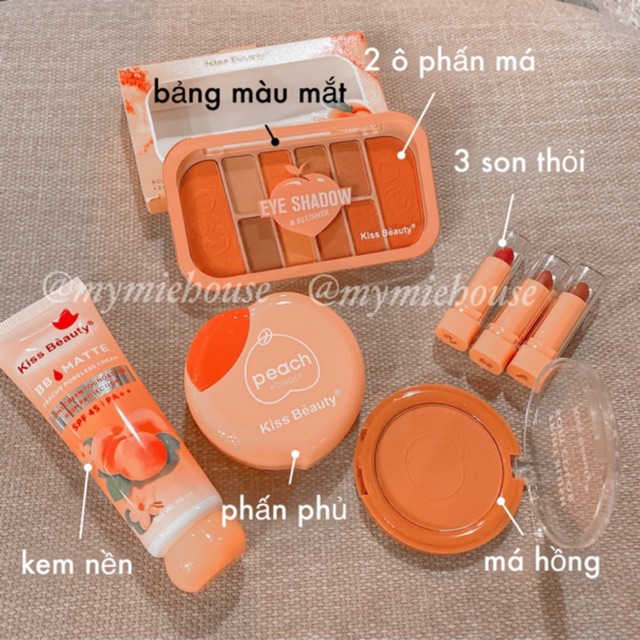 [HCM]SET TRANG ĐIỂM (COMBO TRANG ĐIỂM)  5 món Kiss Beauty