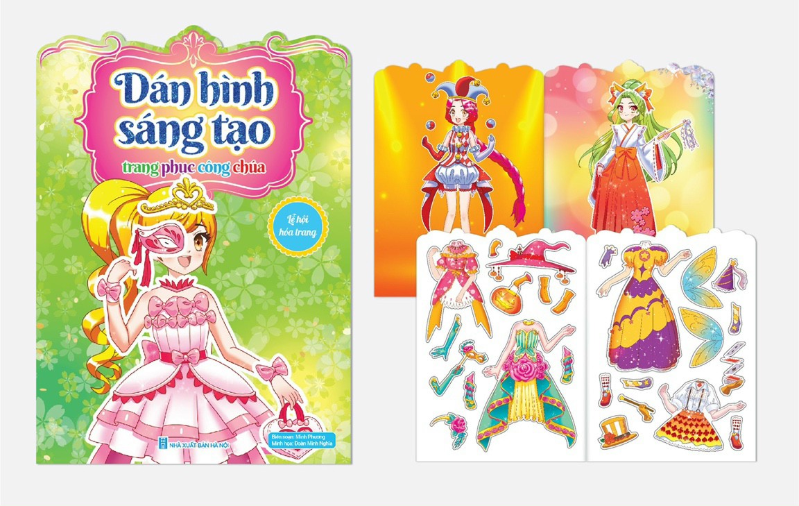 Dán Hình Sáng Tạo Trang Phục Công Chúa (Bộ 6 Cuốn)