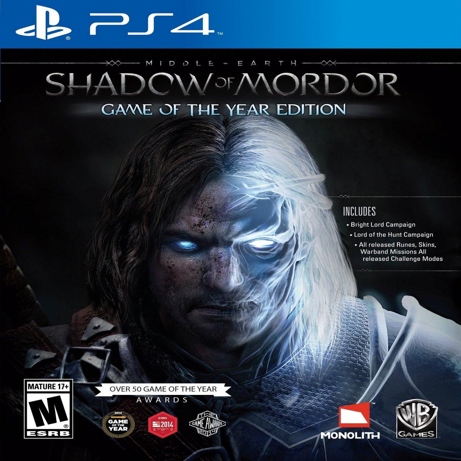 Đĩa Game PS4 - Shadow of Mordor Game of the Year Edition