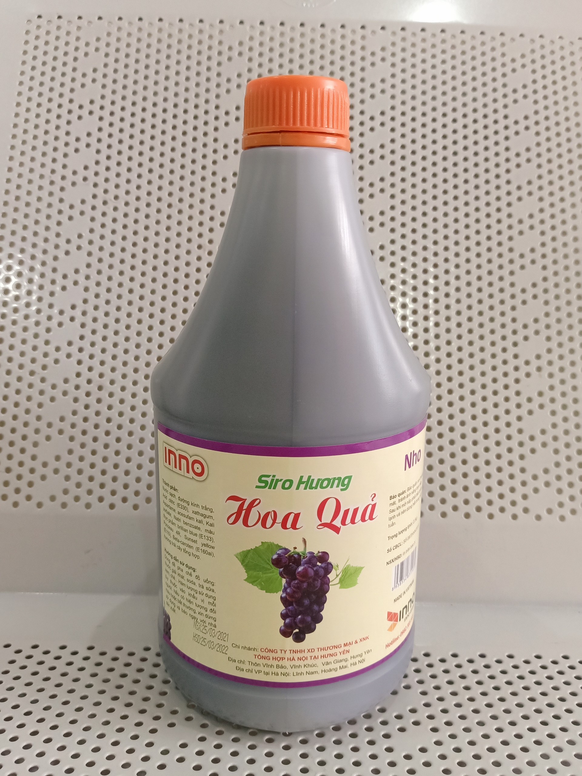 Siro hoa quả can tròn 2lít vị Nho
