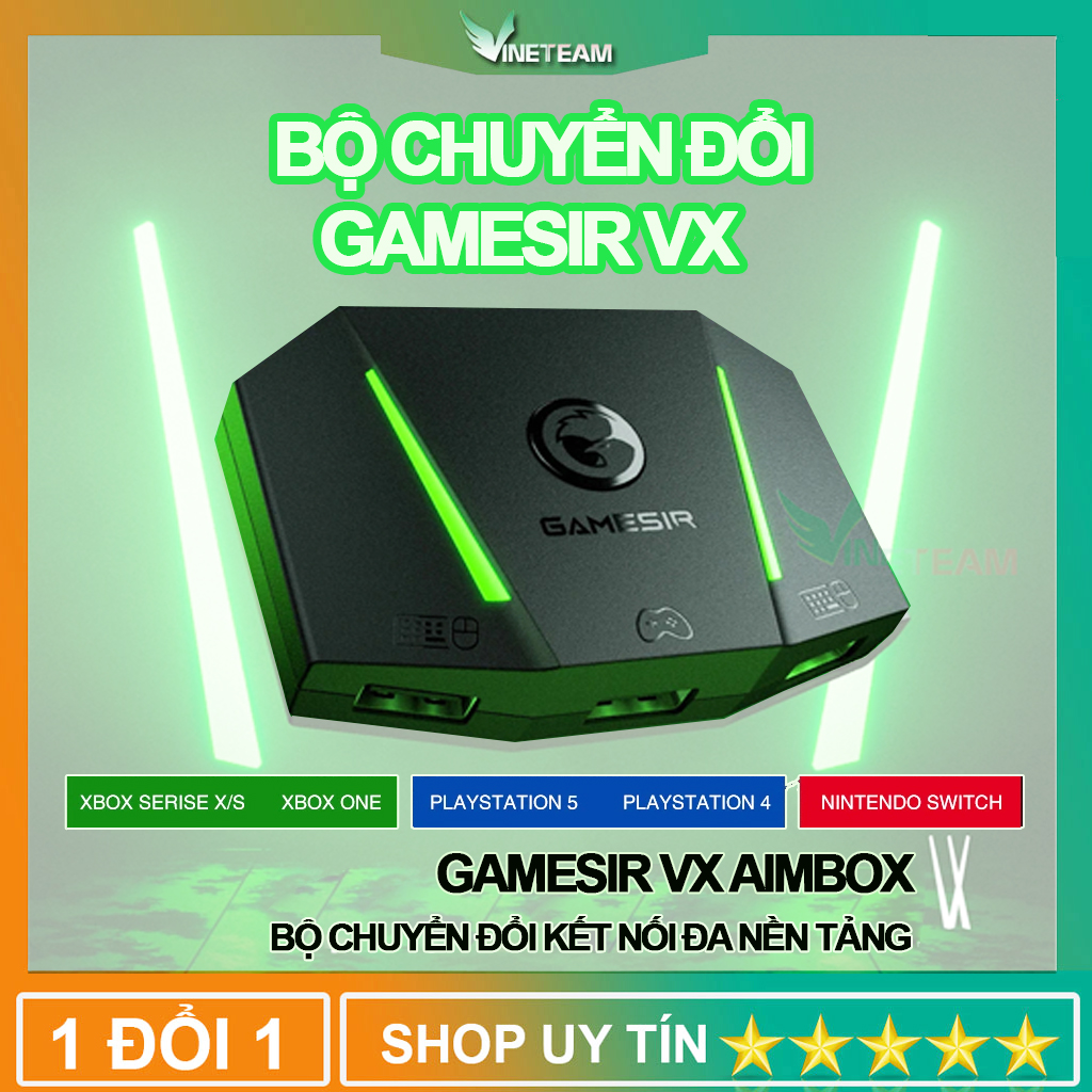 GameSir VX AimBox bộ chuyển đổi bàn phím chuột cho Nintendo Switch/PS5 PS4/Xbox Dòng X/XBOX One