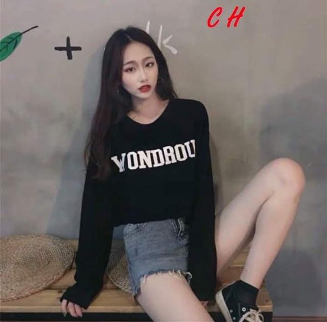 Áo croptop WONDROUS dài tay COH0919