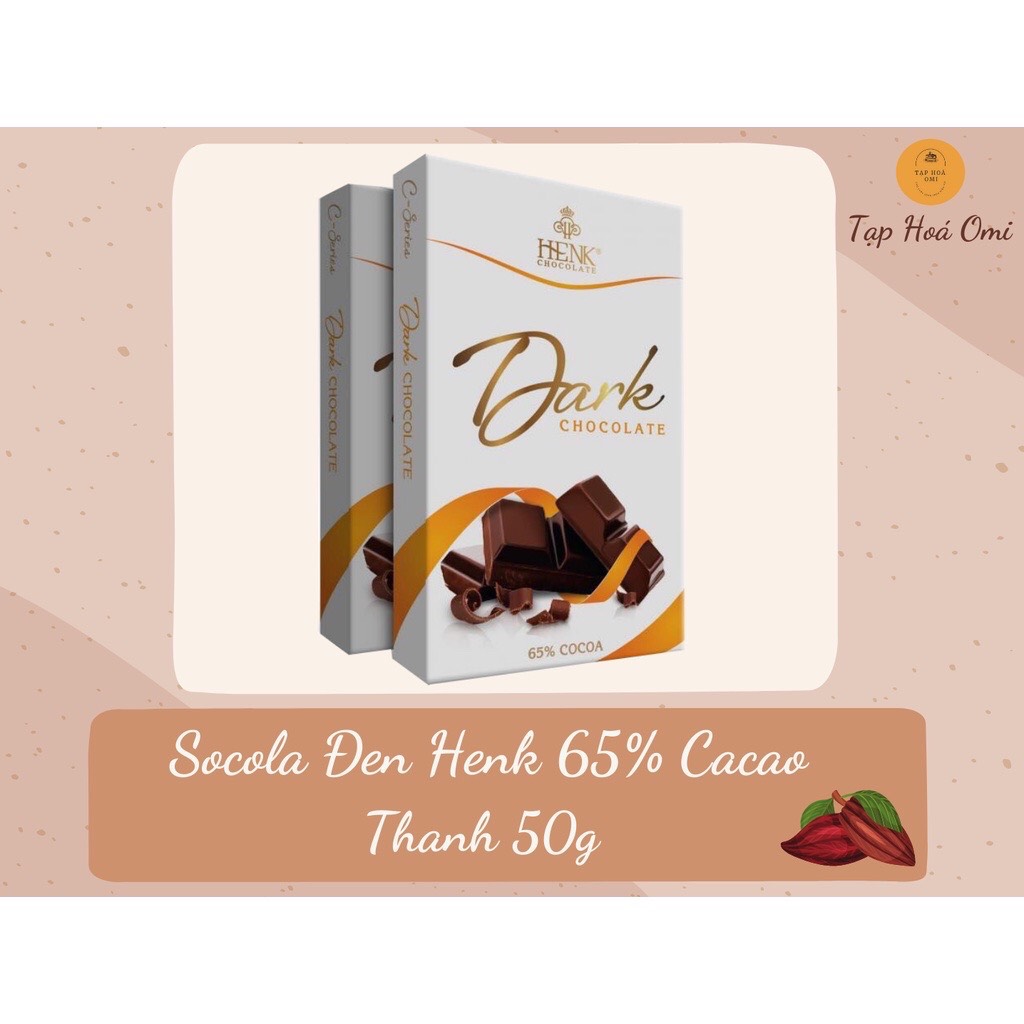 Socola đen Henk 65% cacao thanh 1005