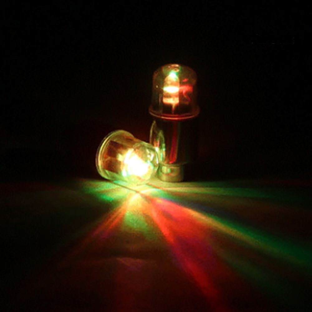 Đèn led cảm biến rung gắn nắp van bánh xe đạp phát sáng 7 màu
