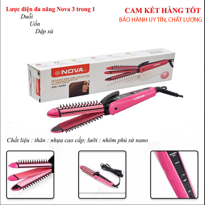 [HCM]Máy uốn duỗi bấm tóc Nova 8890