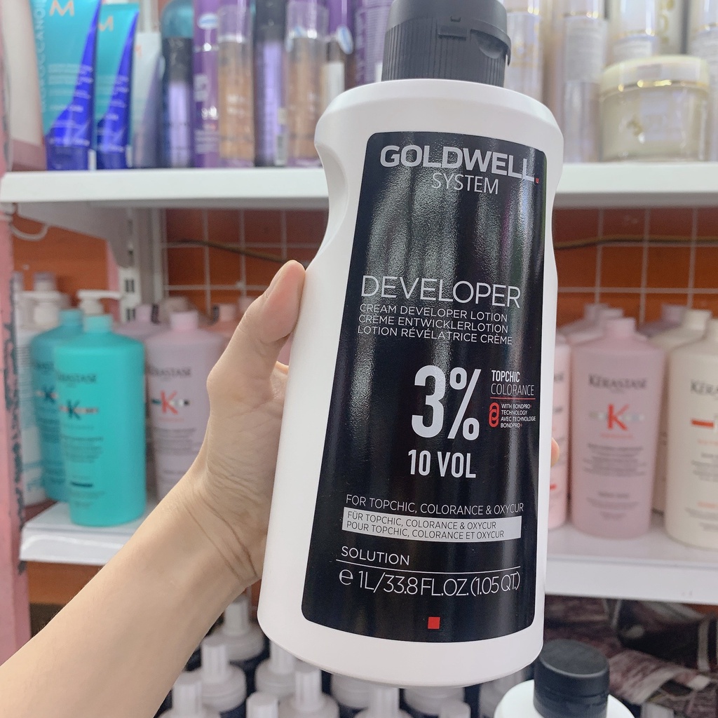 [HCM]Dung Môi Pha Màu Nhuộm Topchic Oxy Goldwell 1000Ml